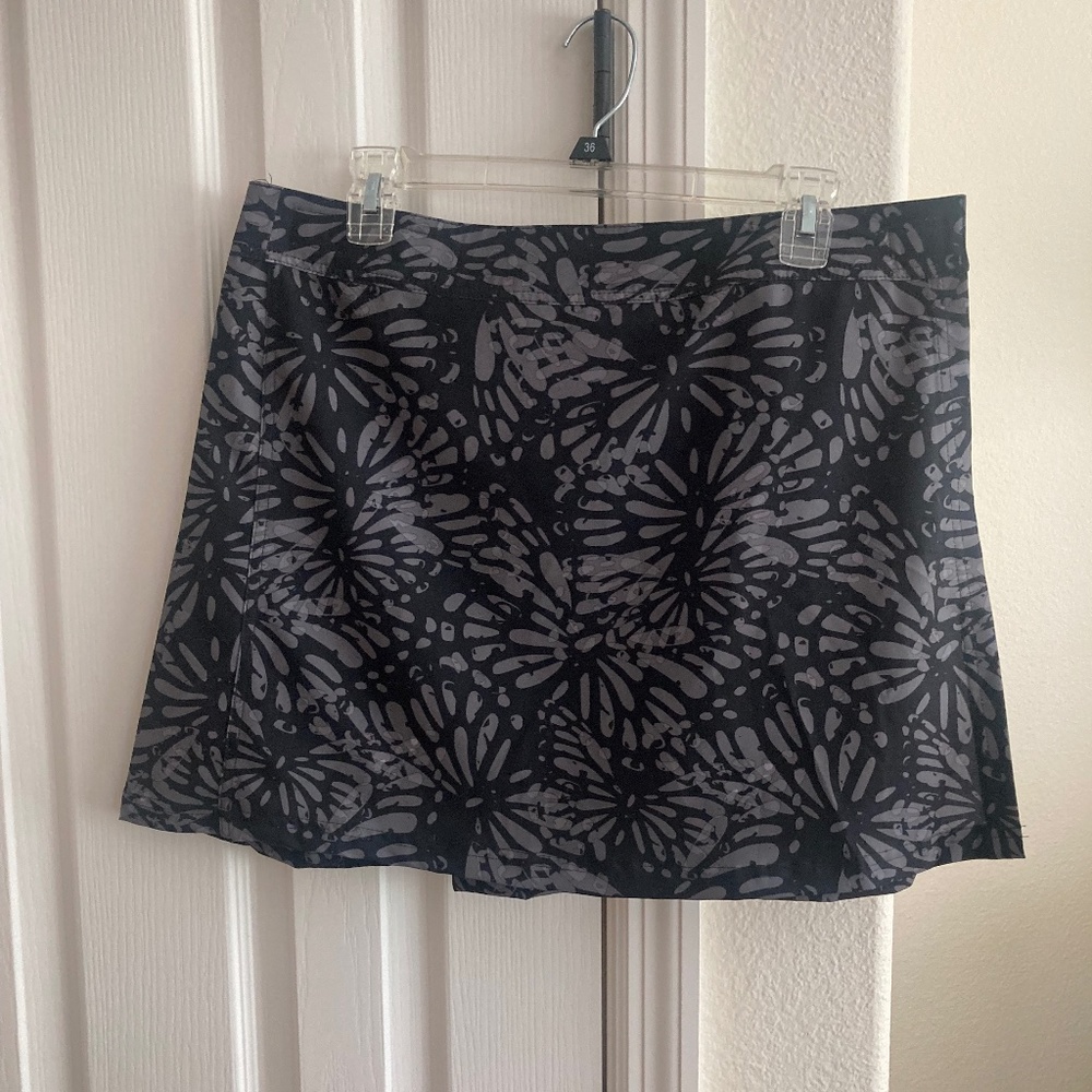 Rip Skirt Hawaii Mini Wrap Skirt In Shibori Charcoal Print Large